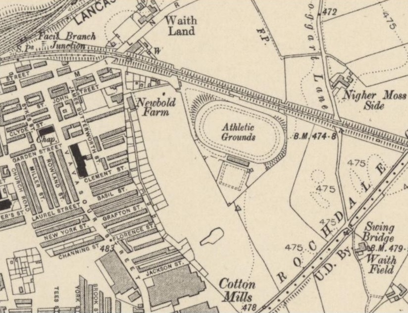 Rochdale - Athletic Grounds : Map credit National Library of Scotland